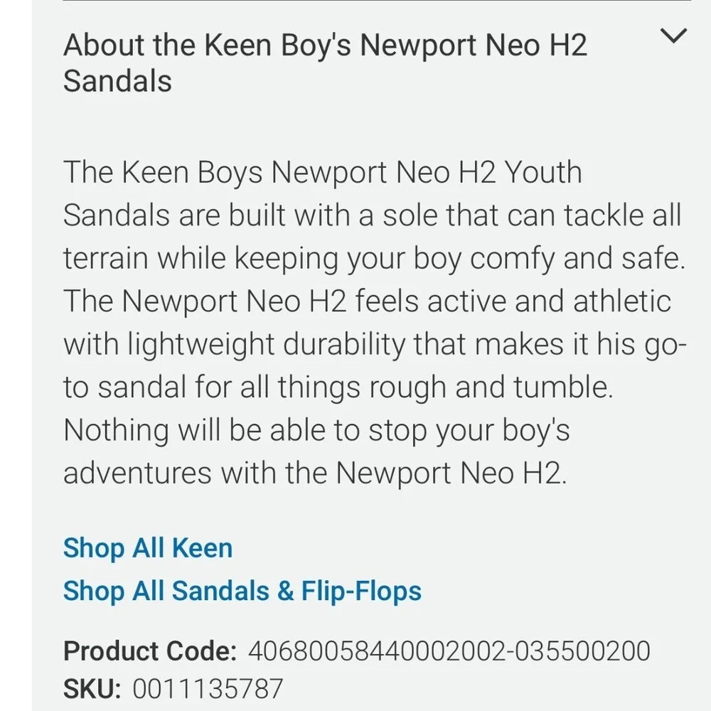 KEEN Newport Neo H2 Sandals Gray Orange Washable Water‎ Hiking Unisex Kids Sz 3